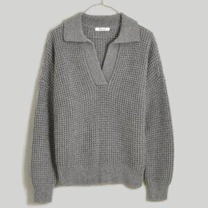 Madewell Waffle-Knit Henley Sweater